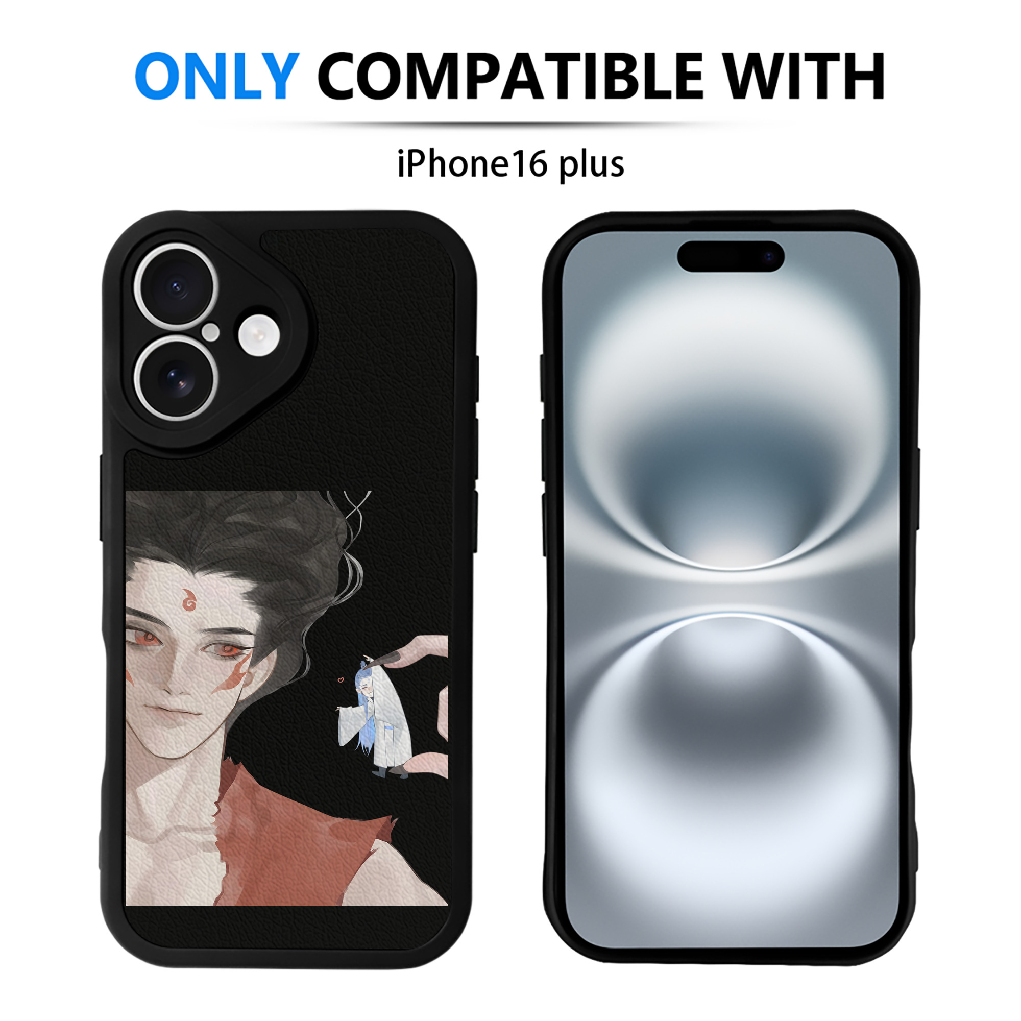 （画像用） Ne Zha 2 ナタ 魔童の大暴れ 【iPhone 16シリーズ対応】シリコンスマホケース（レザー調） 材質：シリコン
